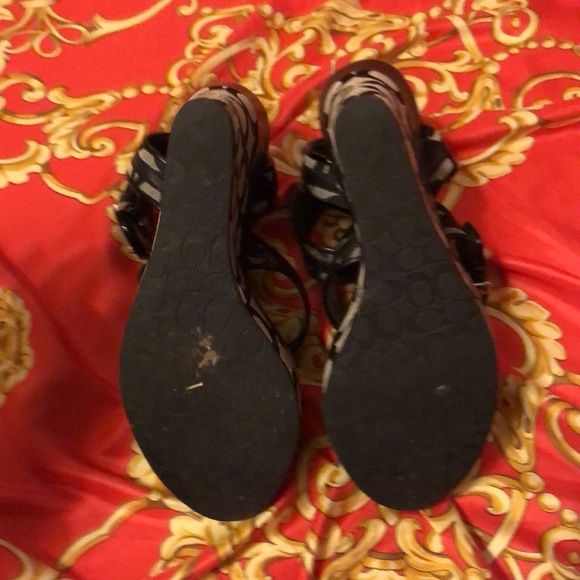 Gently Worn Coach Wedges - Picture 4 of 4